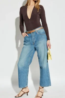 RE/DONE BLUE Jeans with straight legs