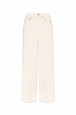 RE/DONE cream Straight-leg jeans