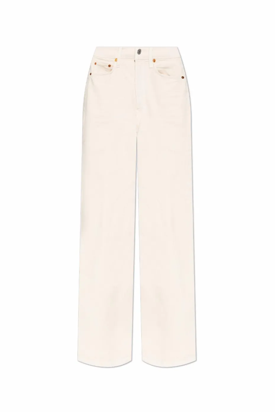 RE/DONE cream Straight-leg jeans