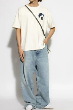 Rhude cream Printed T-shirt