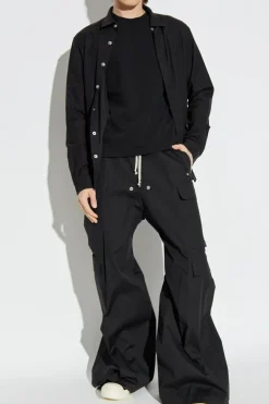 Rick Owens BLACK Cotton T-shirt with round neckline