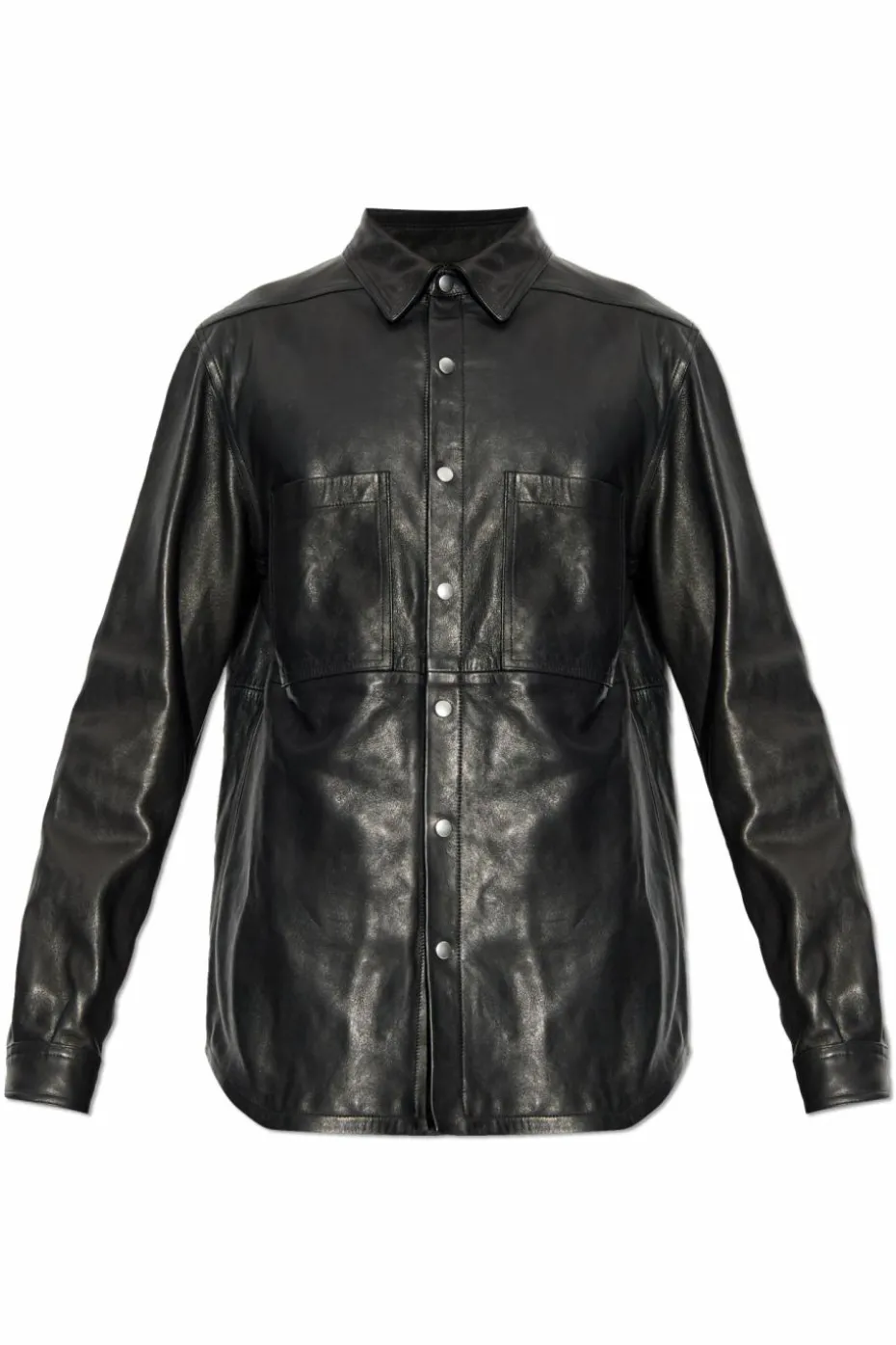Rick Owens BLACK Leather jacket with pockets