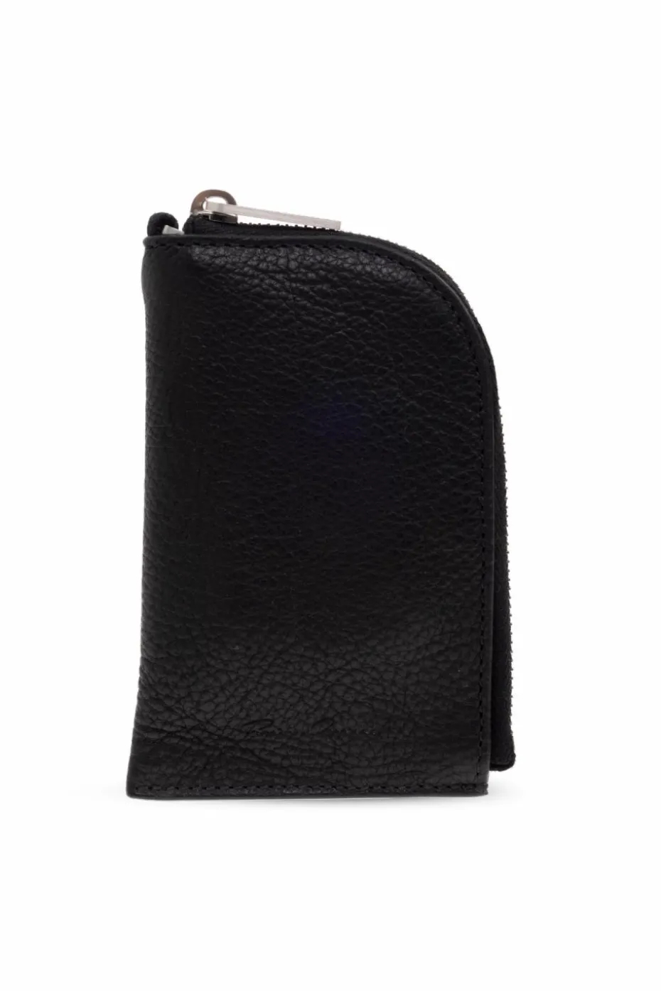 Rick Owens BLACK Leather wallet with keychain