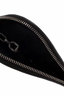 Rick Owens BLACK Leather wallet with keychain