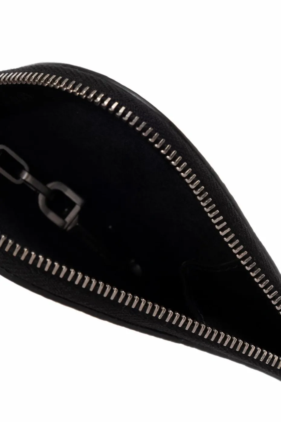 Rick Owens BLACK Leather wallet with keychain