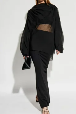 Rick Owens BLACK Silk top Claudette