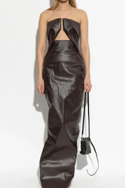 Rick Owens BROWN Dress Prong Gown