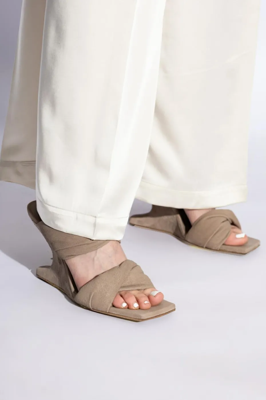 Rick Owens BROWN Heeled mules Twisted Cantilever 8