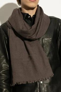 Rick Owens BROWN Scarf with fringes