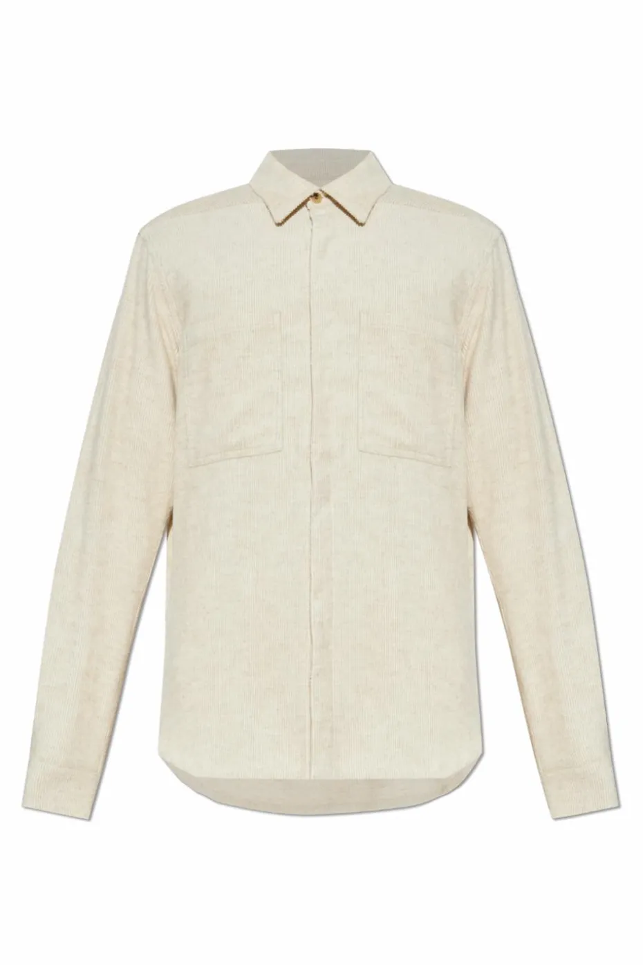 Rick Owens cream Corduroy shirt with pockets