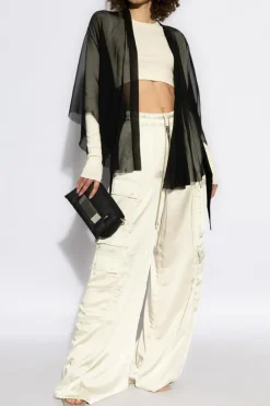 Rick Owens cream Top LS Crop T