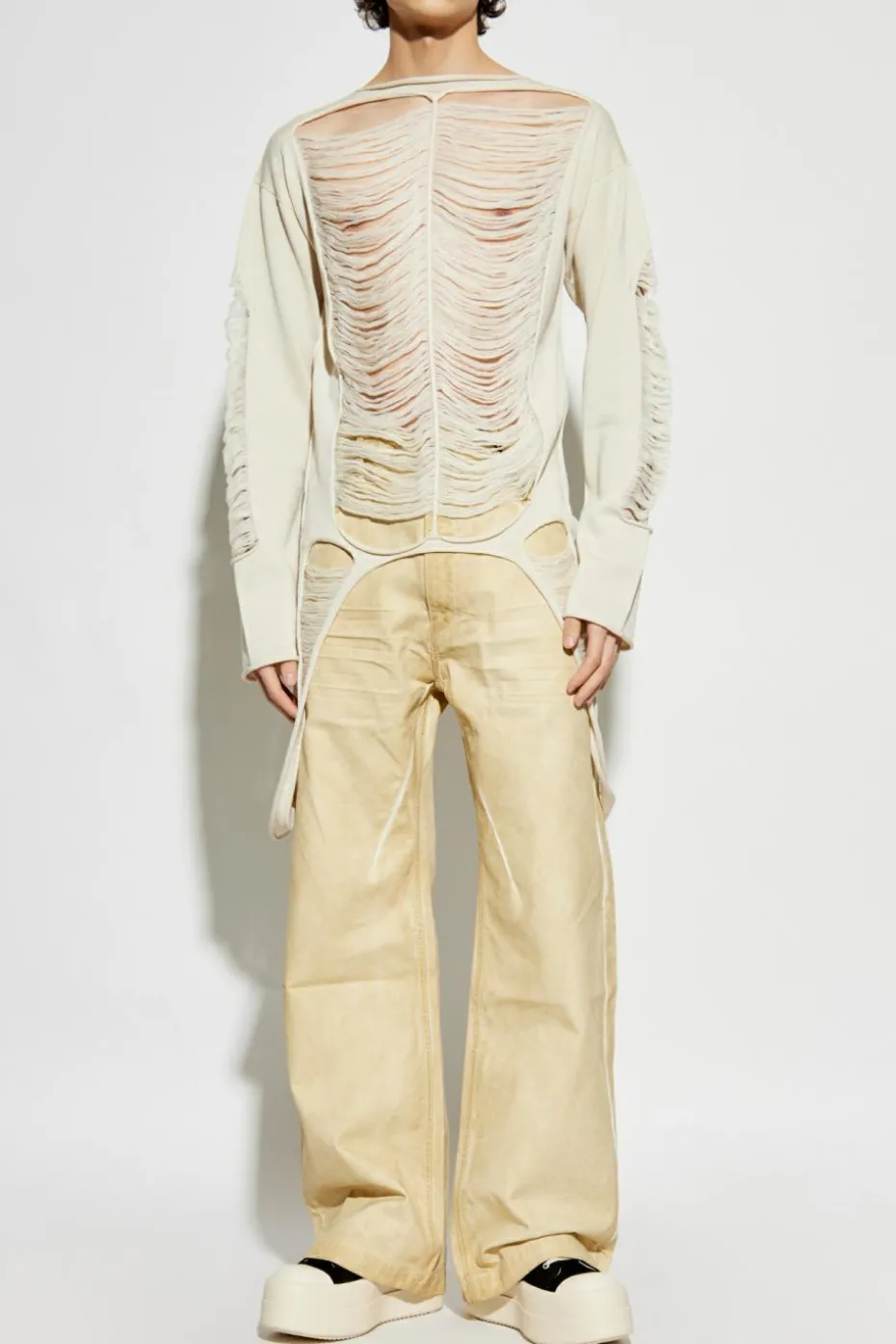 Rick Owens cream Wool sweater LS