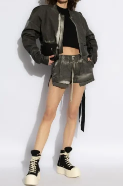 Rick Owens DRKSHDW BLACK T-shirt Cropped Small Level T