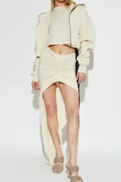 Rick Owens DRKSHDW cream Short sweatshirt