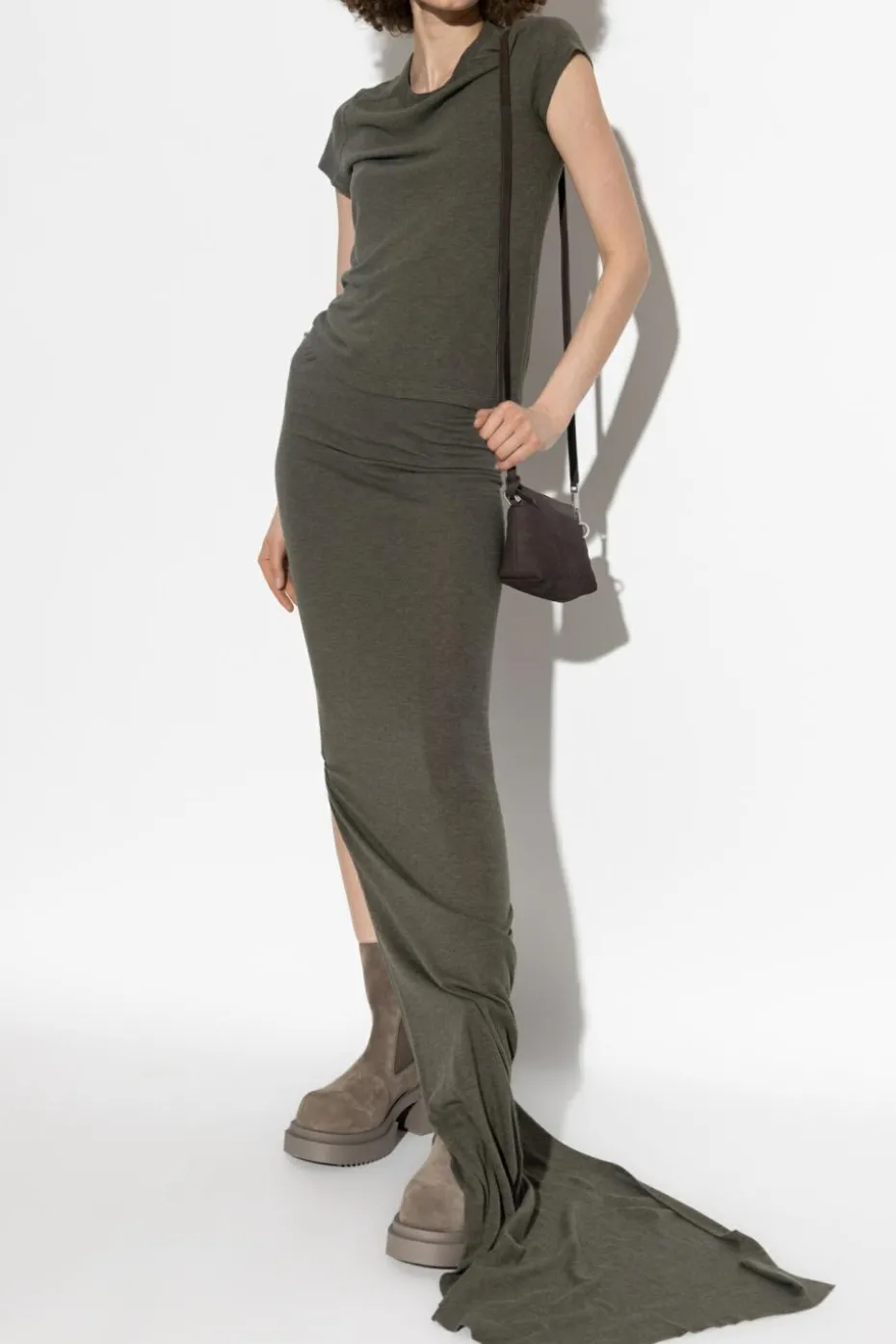 Rick Owens GREEN Long skirt