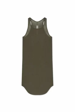 Rick Owens GREEN Ribbed sleeveless top