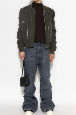 Rick Owens GREEN Wool bomber jacket