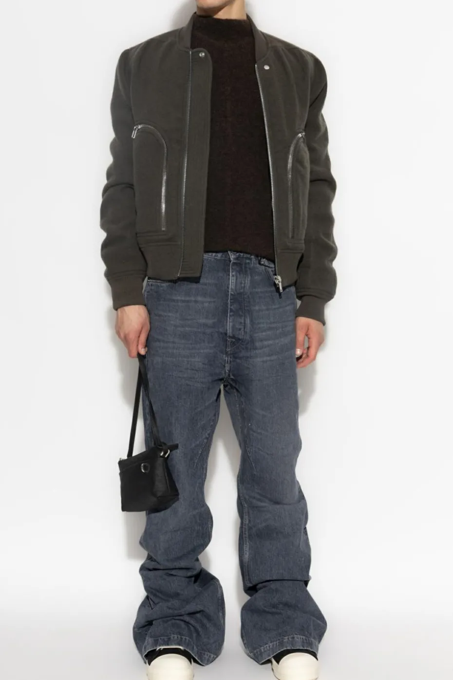 Rick Owens GREEN Wool bomber jacket