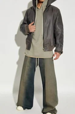 Rick Owens GREY Leather jacket "Blixa"
