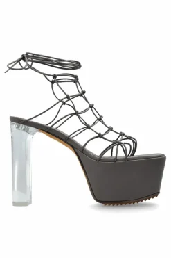 Rick Owens GREY Platform shoes 'Web Platform'