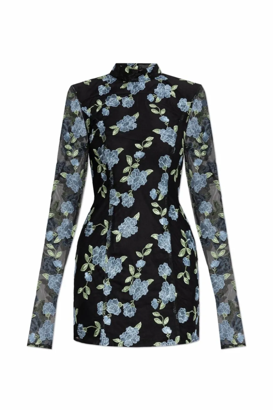 ROTATE BLACK Dress with floral pattern