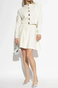 ROTATE cream Cotton skirt