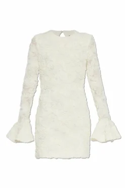 ROTATE cream Dress with floral motif