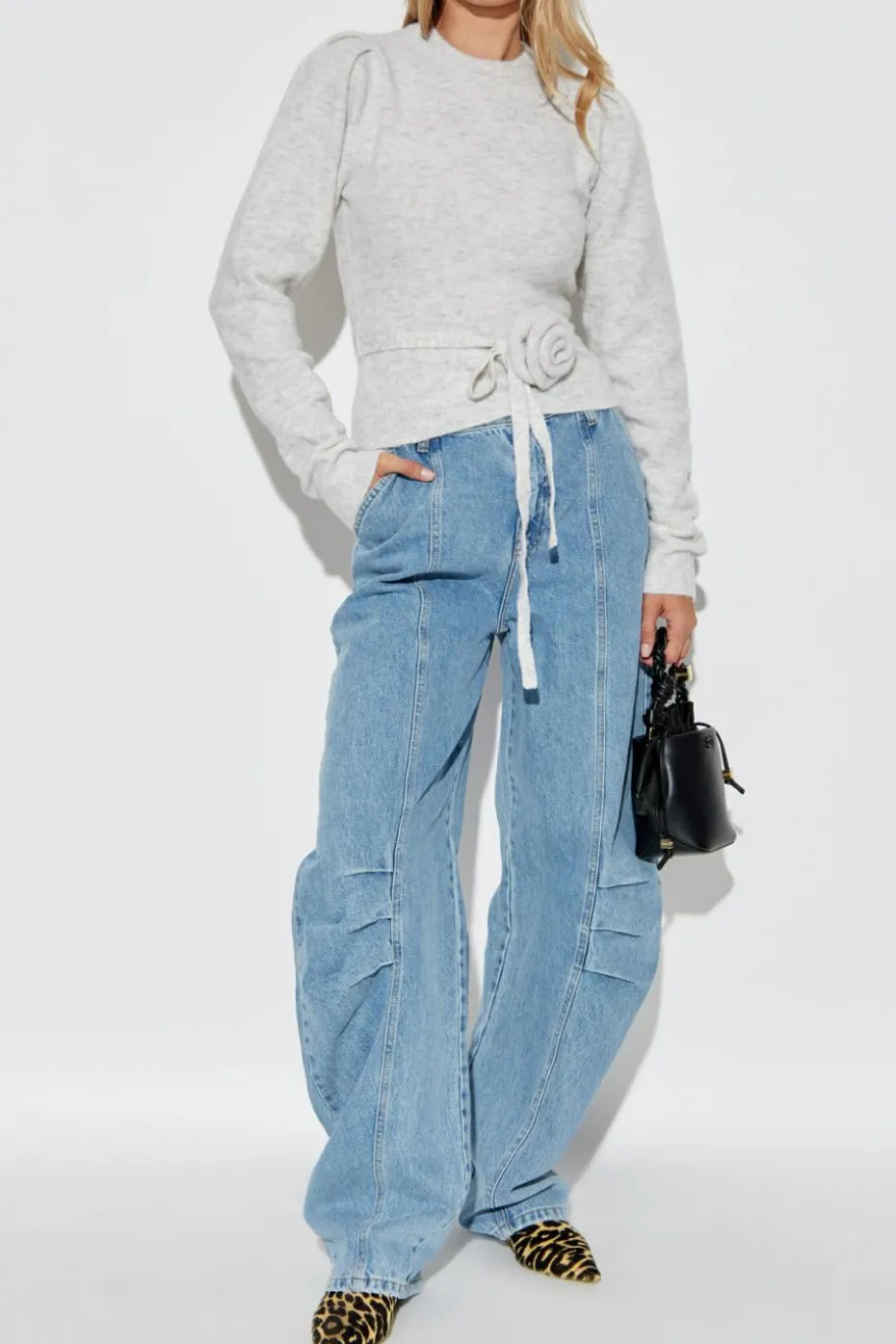 ROTATE GREY Wool sweater
