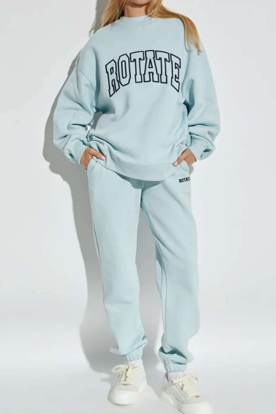 ROTATE light blue Sweatshirt with logo