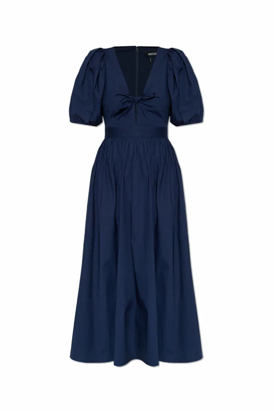 ROTATE NAVY BLUE Dress with puff sleeves