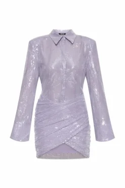 ROTATE PURPLE Sequin dress