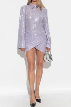 ROTATE PURPLE Sequin dress