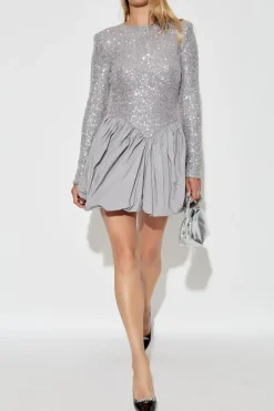 ROTATE SILVER Sequin dress