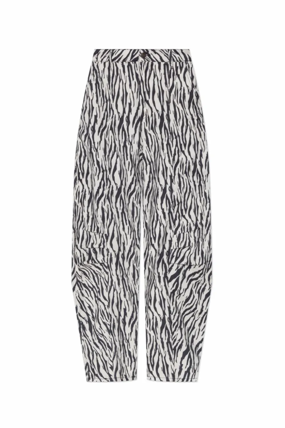 ROTATE WHITE Animal print pants