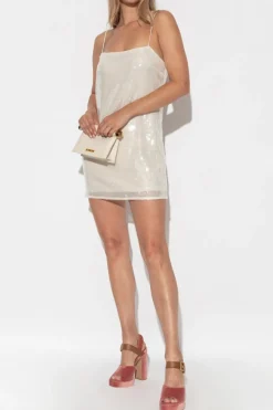 ROTATE WHITE Sequin dress