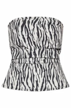 ROTATE WHITE Top with animal motif