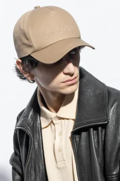 Saint Laurent beige Baseball cap with logo