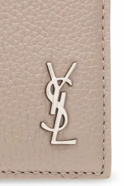 Saint Laurent beige Card case with logo