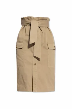 Saint Laurent beige Cargo-style skirt