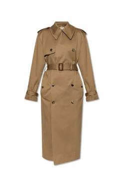 Saint Laurent beige Cotton trench coat with belt