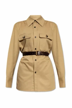 Saint Laurent beige Cotton shirt with pockets
