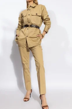 Saint Laurent beige Cotton shirt with pockets
