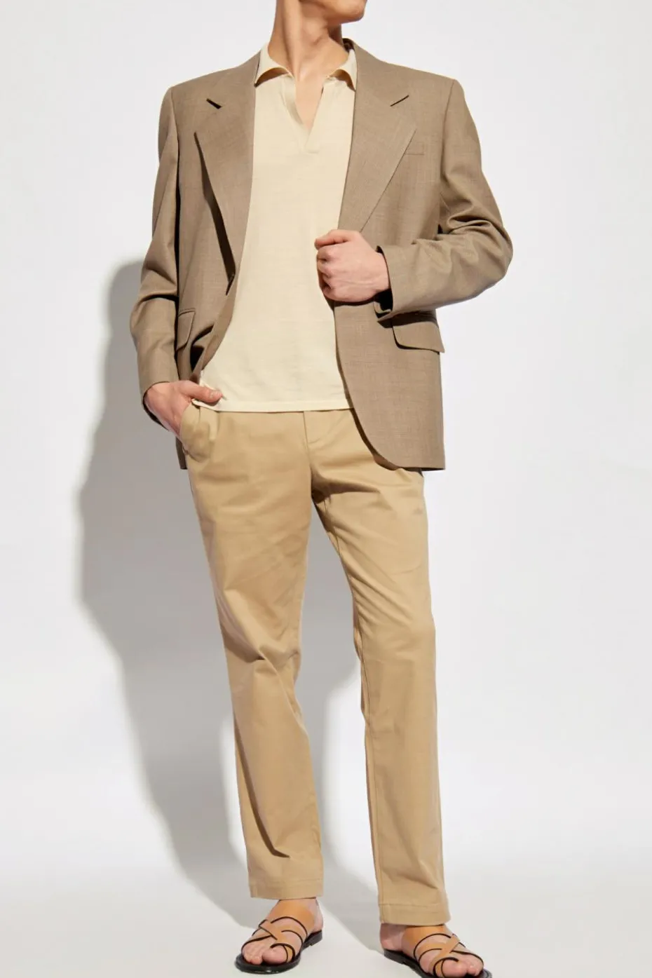 Saint Laurent beige Cotton trousers