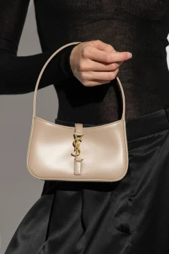 Saint Laurent beige ‘Le 5 A 7 Mini’ hobo handbag