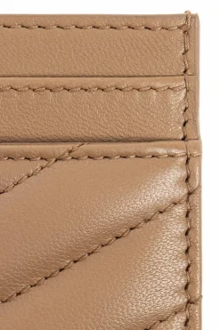 Saint Laurent beige Leather card holder