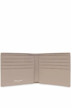 Saint Laurent beige Leather wallet with logo