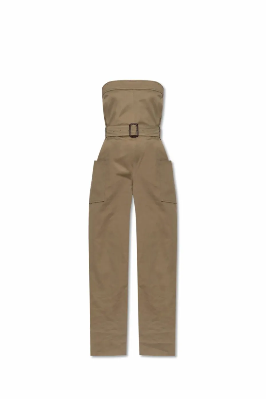 Saint Laurent beige Off-the-shoulder jumpsuit