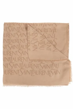 Saint Laurent beige Scarf with monogram