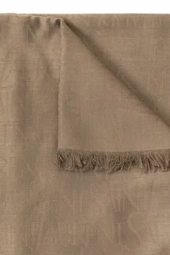 Saint Laurent beige Shawl with logo