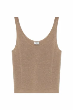 Saint Laurent beige Top with Lurex thread